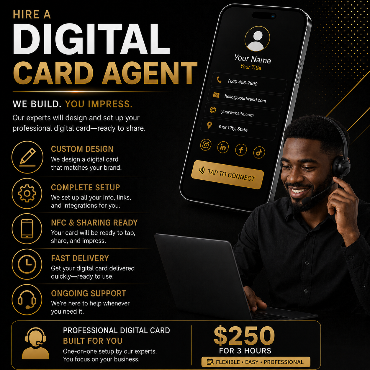 Digital Card Agent $250 for 3 hours